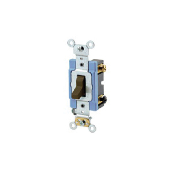 Leviton Wall Switch, 3-Way, Back, 120/277V, 15A, Brn 1203-2